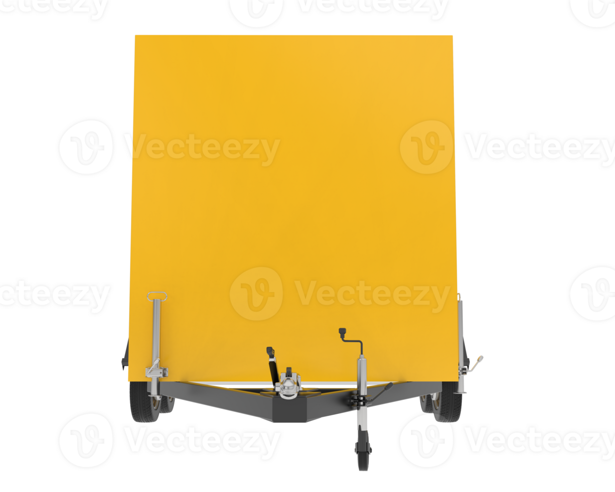 Refrigerated trailer isolated on background. 3d rendering - illustration png