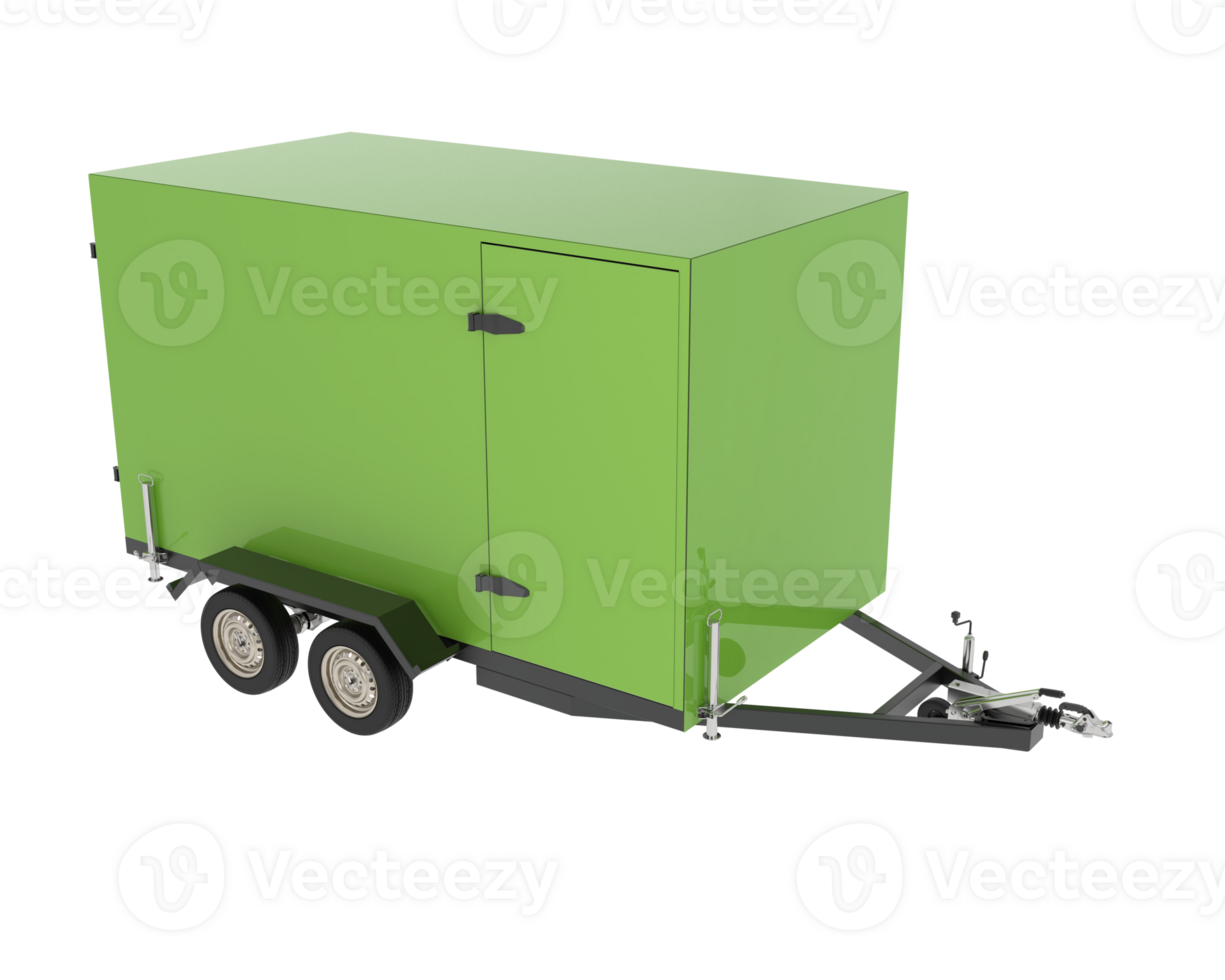Refrigerated trailer isolated on background. 3d rendering - illustration png