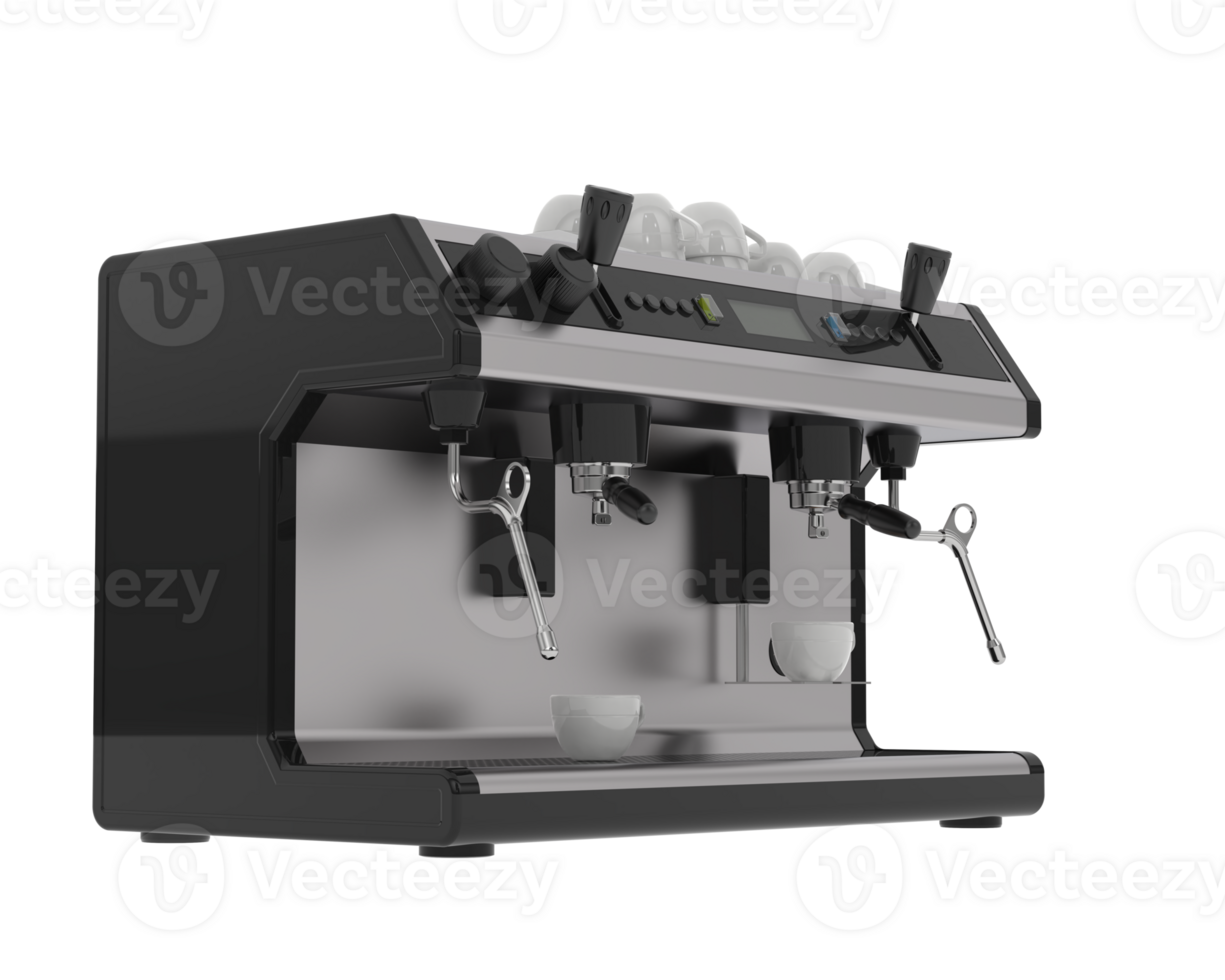 Coffee machine isolated on background. 3d rendering - illustration png