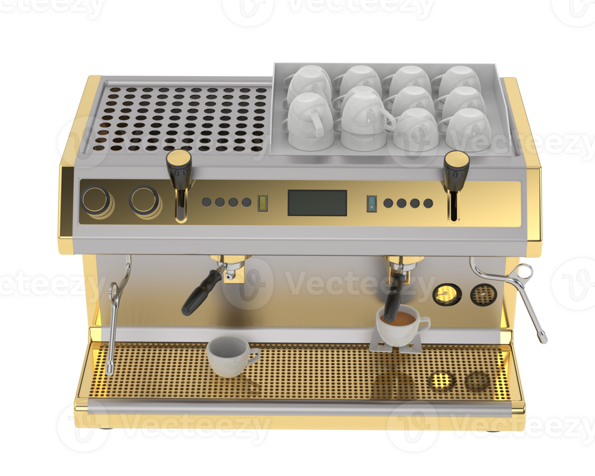 Coffee machine isolated on background. 3d rendering - illustration png