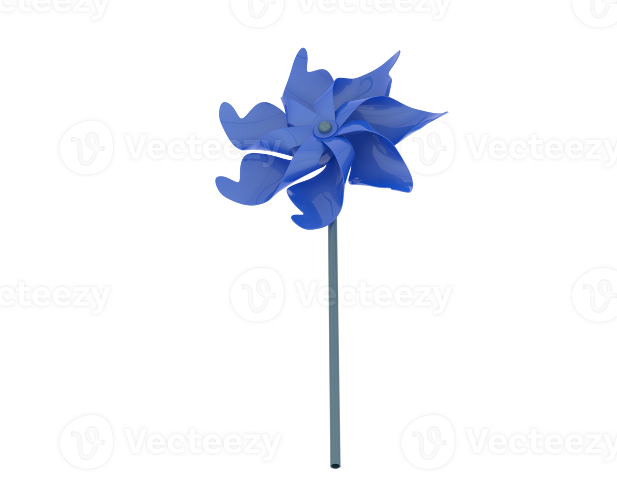 Pinwheel isolated on background. 3d rendering - illustration png