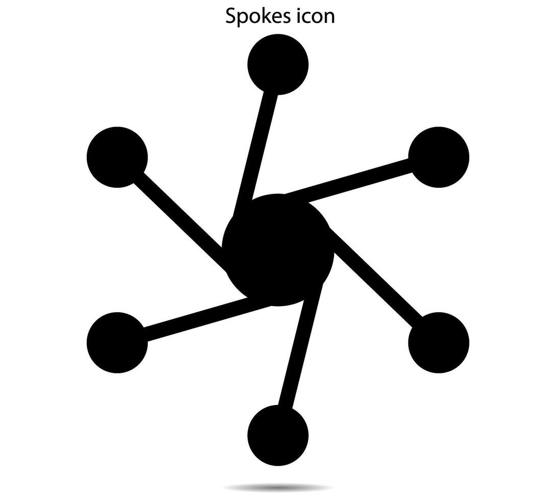 Spokes icon, illustrator on background vector