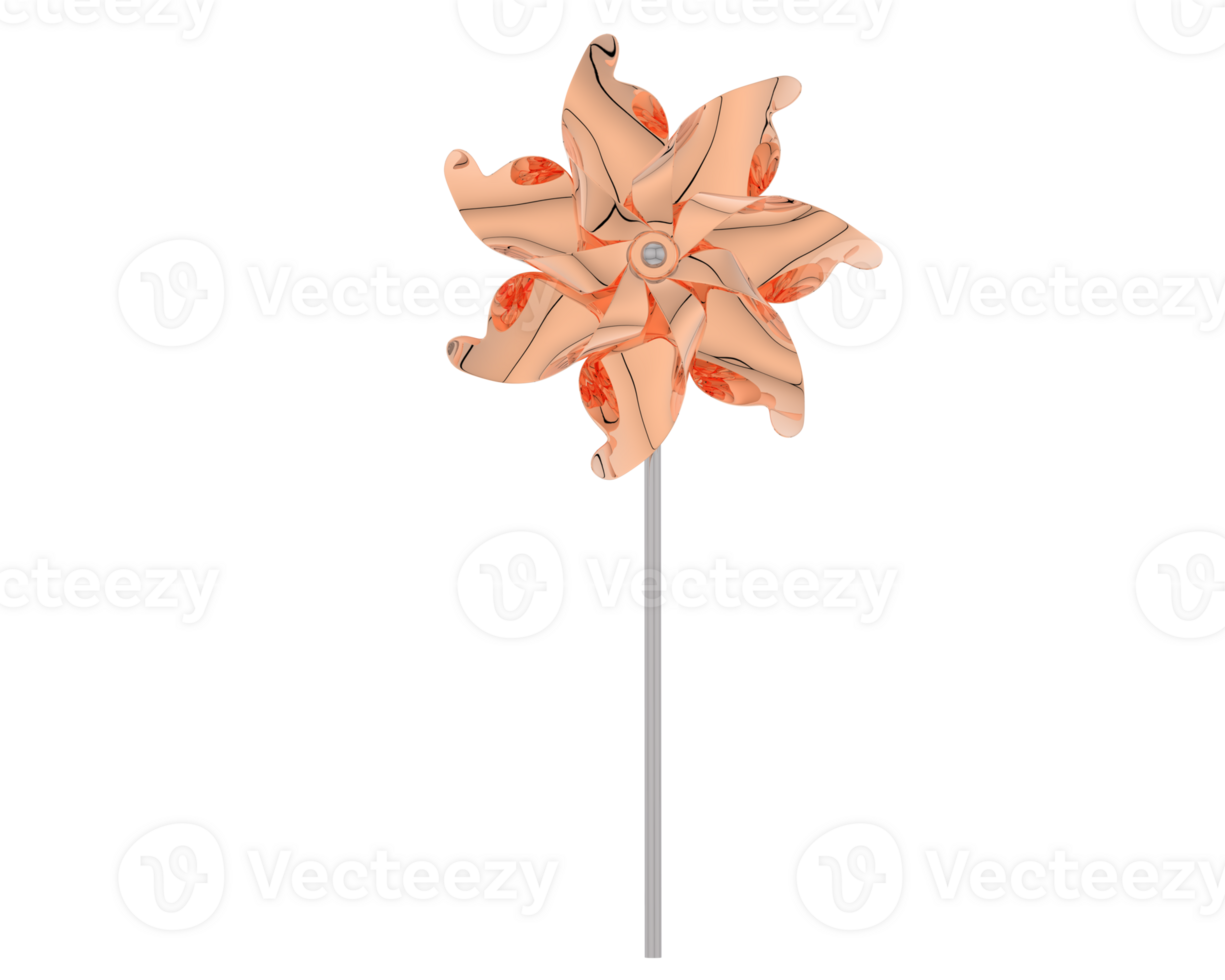 Pinwheel isolated on background. 3d rendering - illustration png