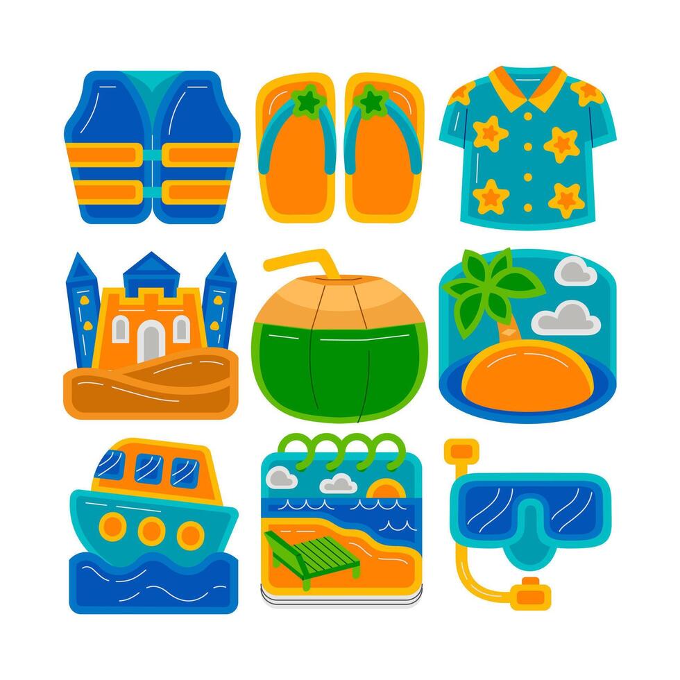 Summer Holiday Graphic Element Illustration vector