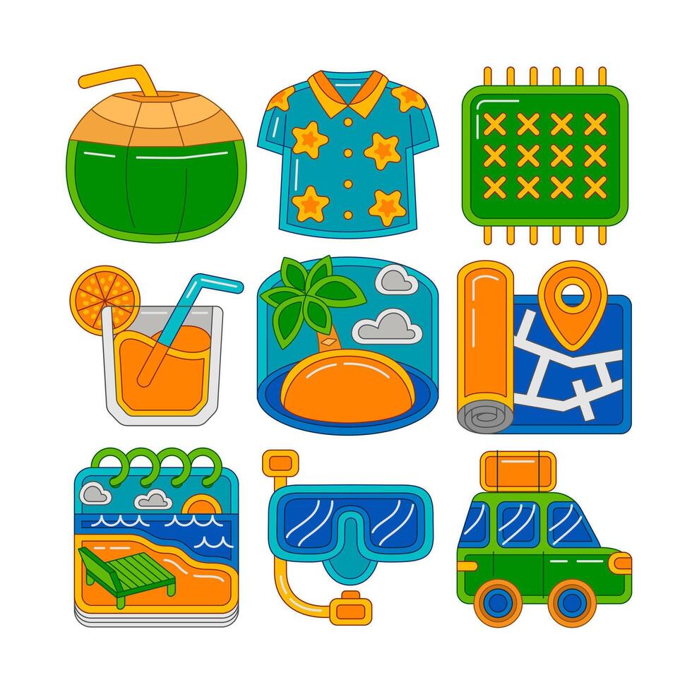 Summer Holiday Graphic Element Illustration vector