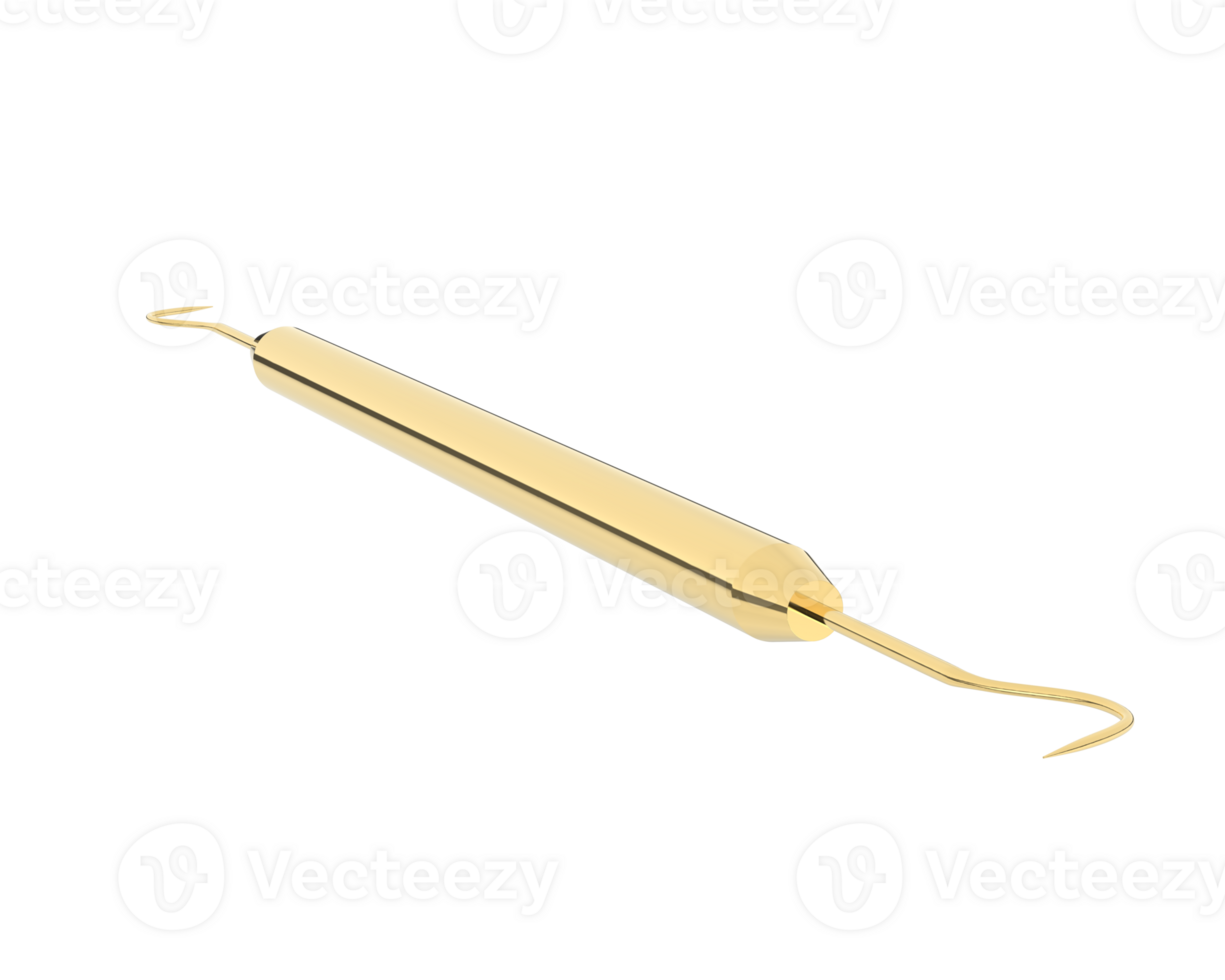 Dental pick isolated on background. 3d rendering - illustration png