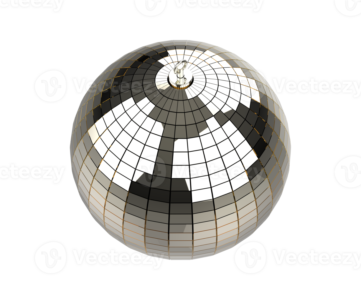 Disco ball isolated on background. 3d rendering- illustration png