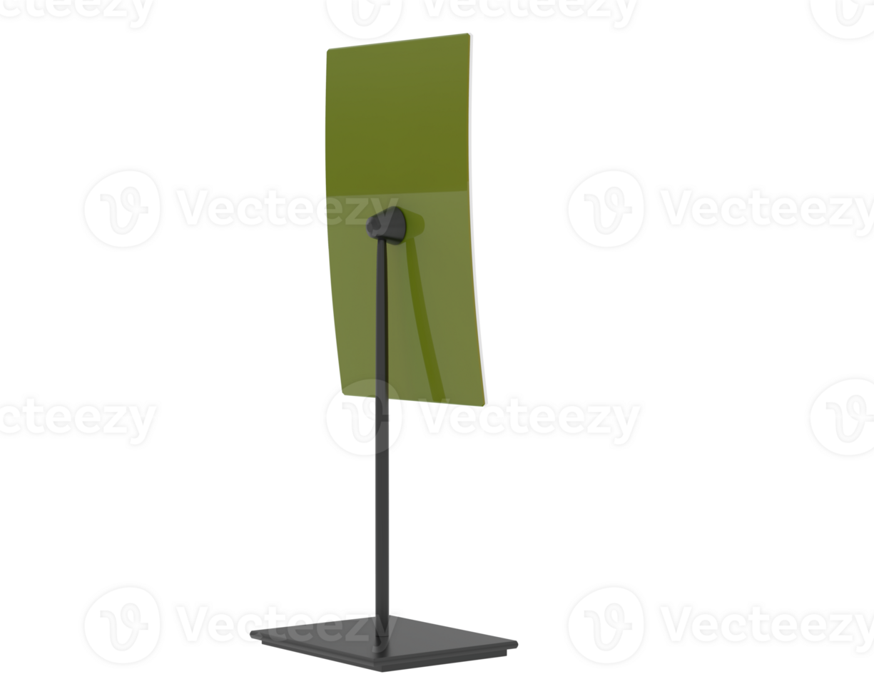 Curved tabletop display isolated on background. 3d rendering - illustration png