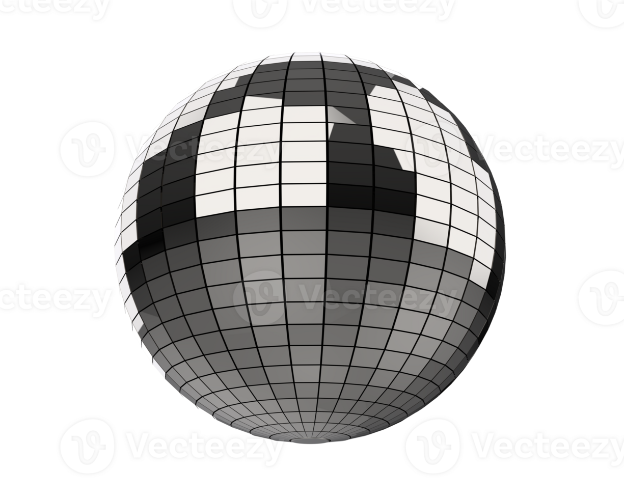 Disco ball isolated on background. 3d rendering- illustration png