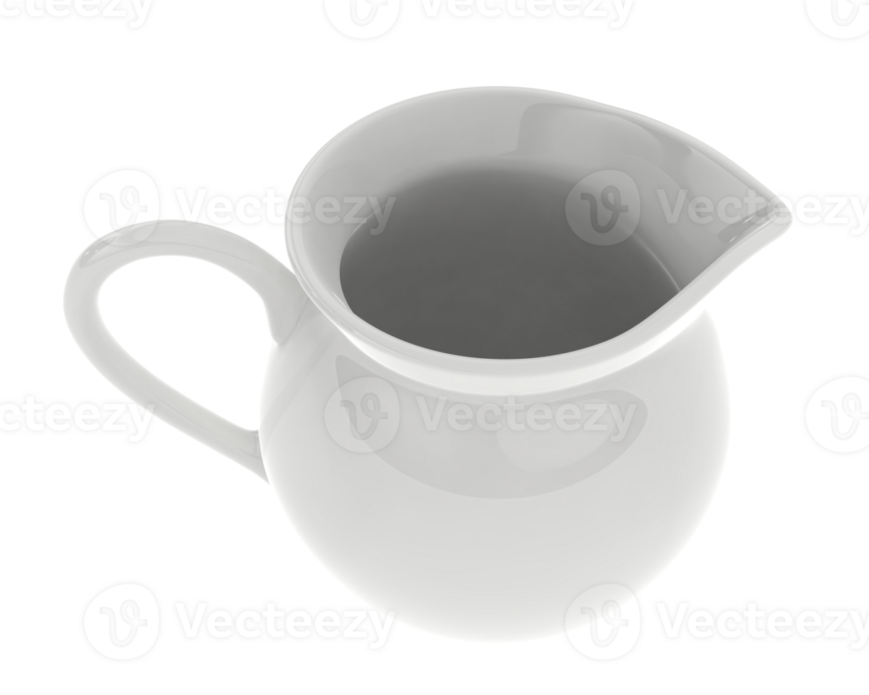 Creamer isolated on background. 3d rendering - illustration png