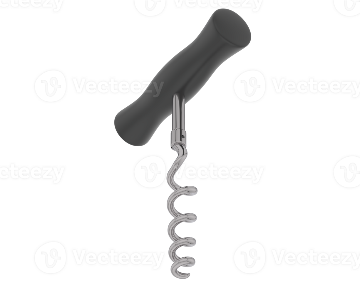 Corkscrew isolated on background. 3d rendering - illustration png