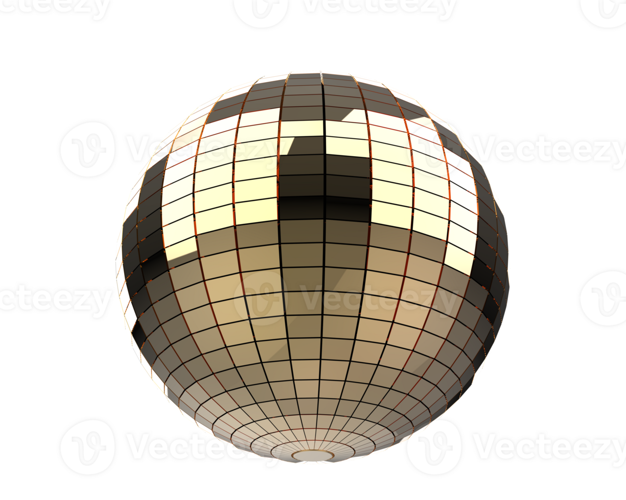 Disco ball isolated on background. 3d rendering- illustration png