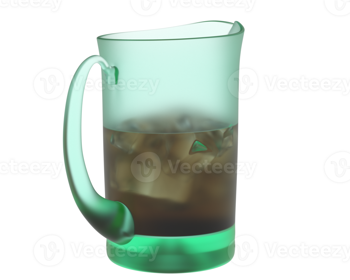 Water pitcher isolated on background. 3d rendering - illustration png