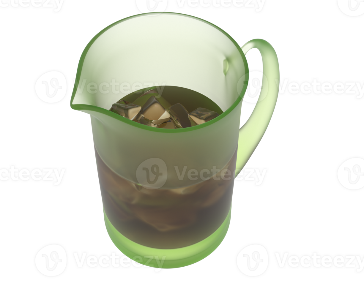 Water pitcher isolated on background. 3d rendering - illustration png