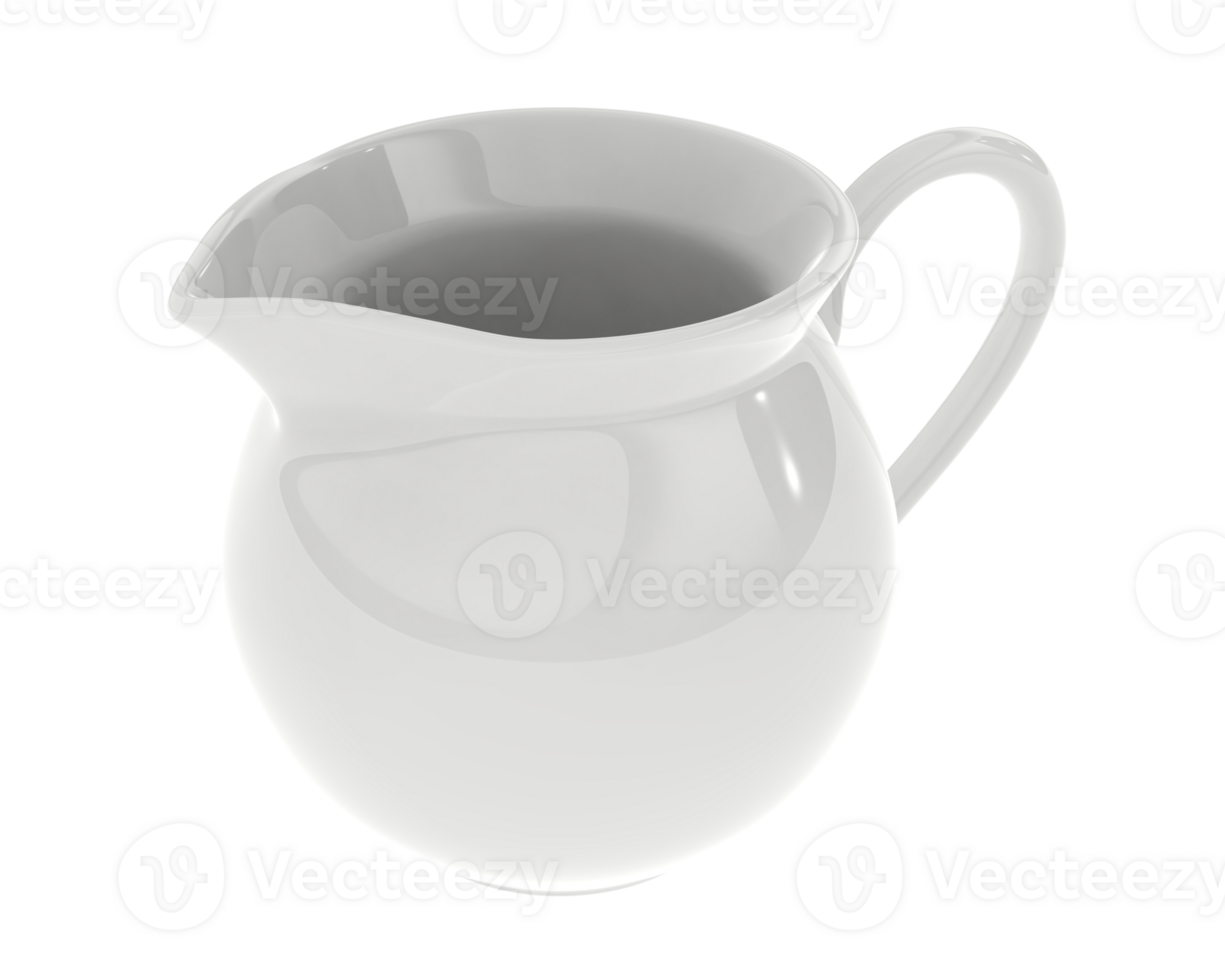 Creamer isolated on background. 3d rendering - illustration png