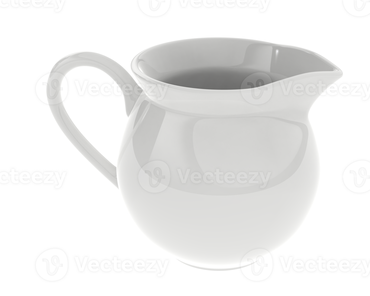 Creamer isolated on background. 3d rendering - illustration png