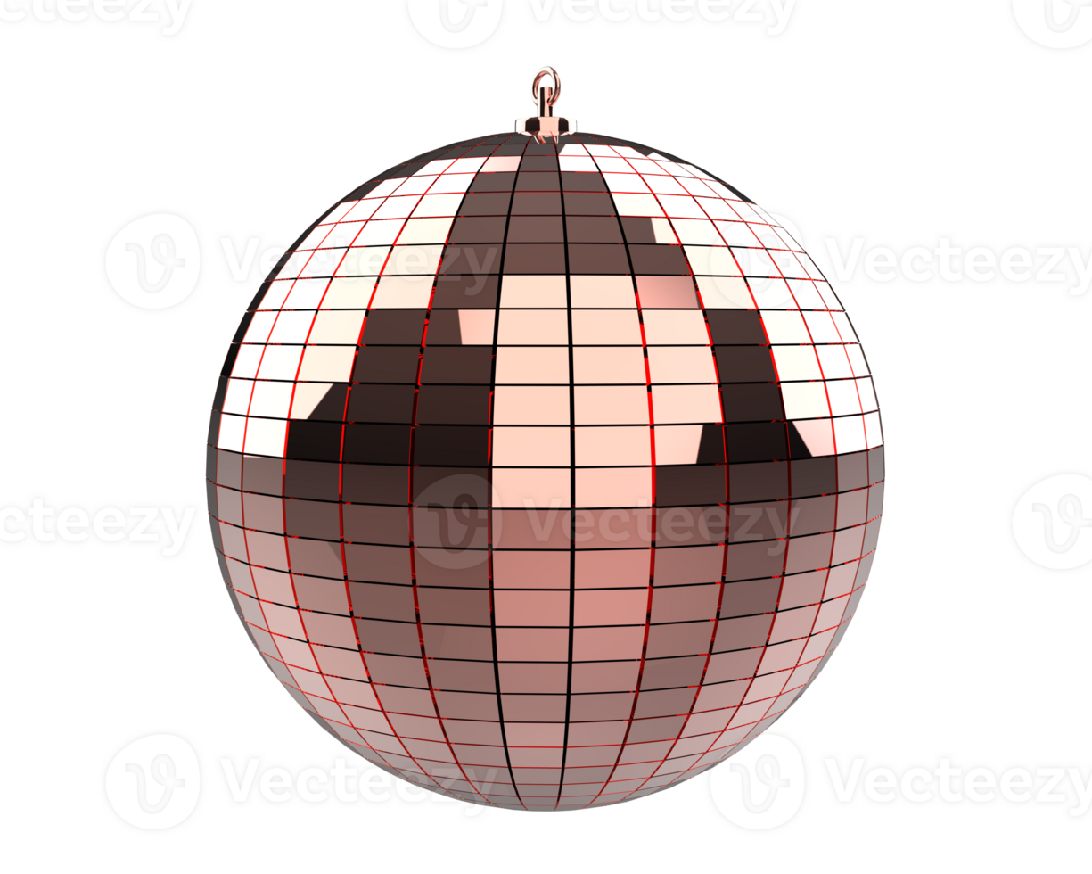 Disco ball isolated on background. 3d rendering- illustration png