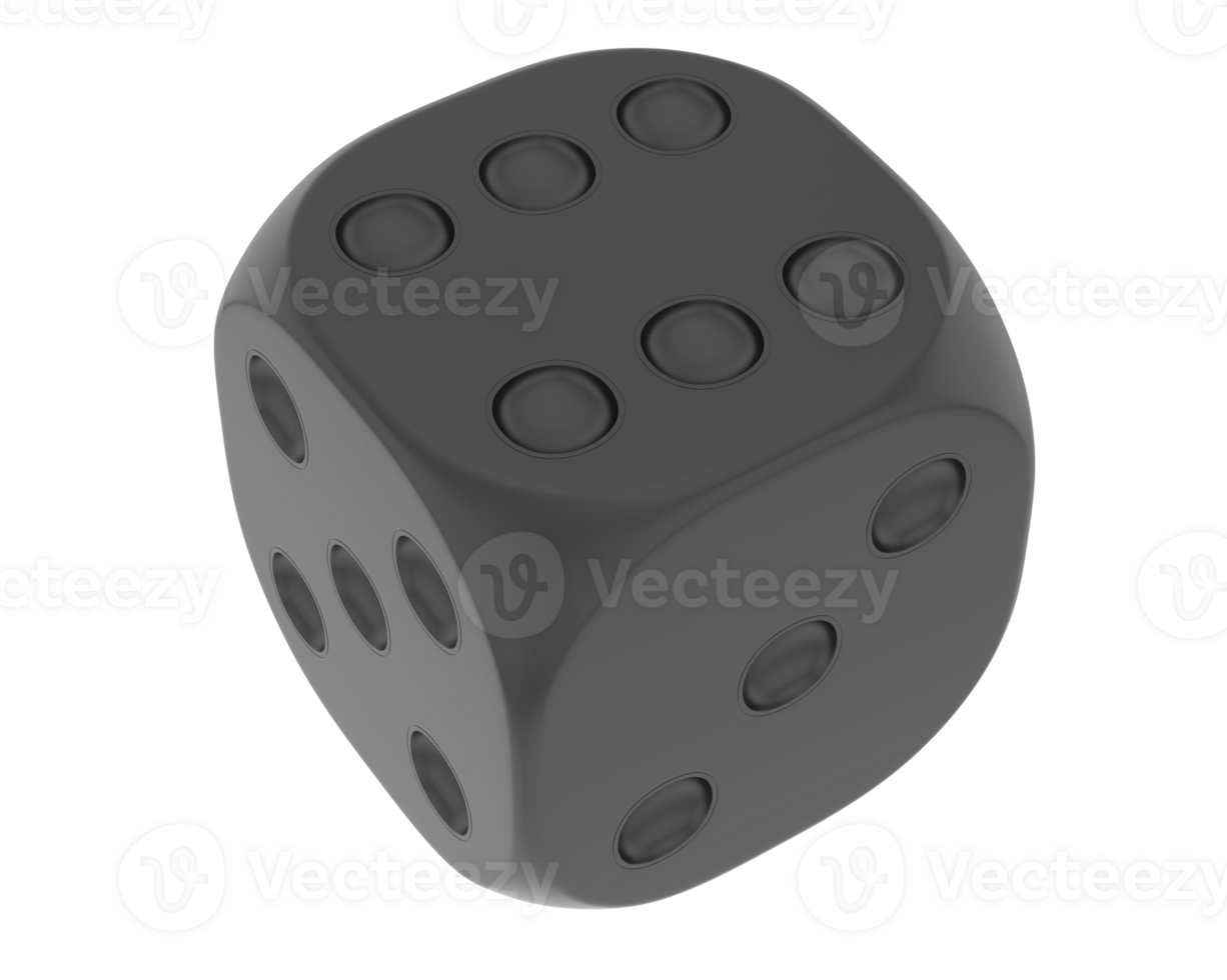 Dice isolated on background. 3d rendering - illustration png
