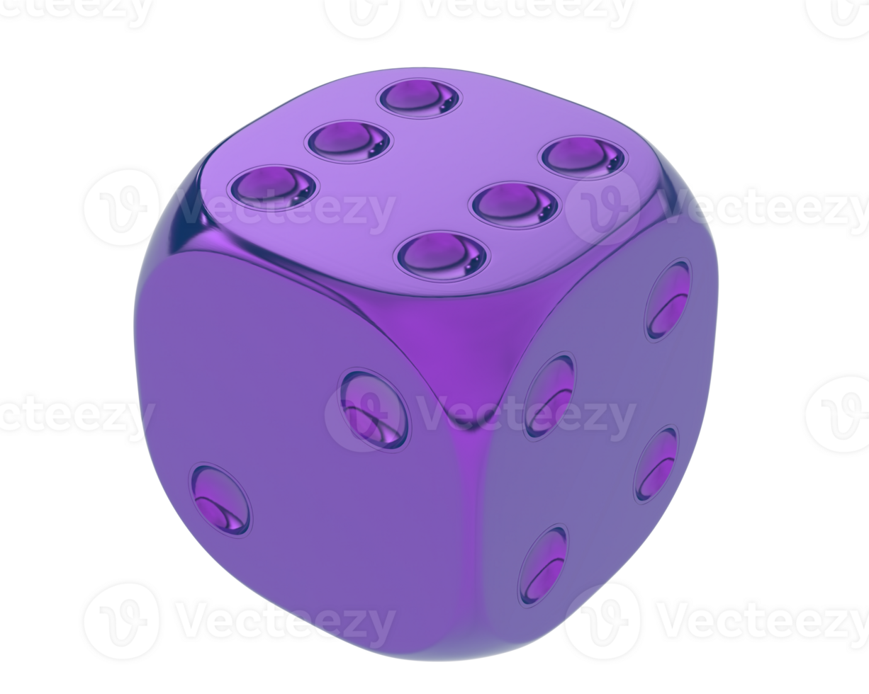 Dice isolated on background. 3d rendering - illustration png