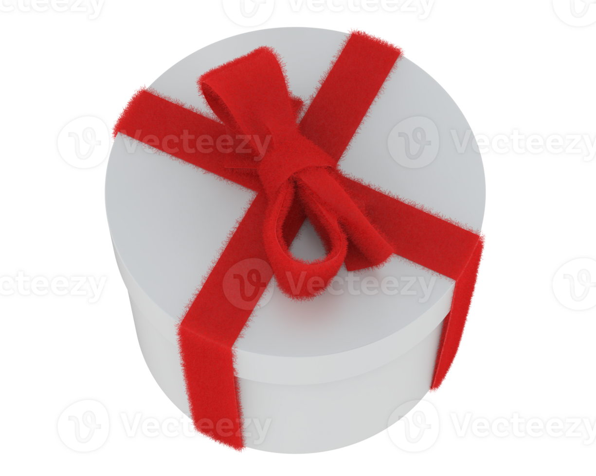 Present box isolated on background. 3d rendering - illustration png