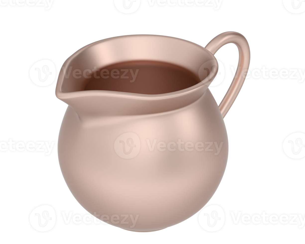 Creamer isolated on background. 3d rendering - illustration png