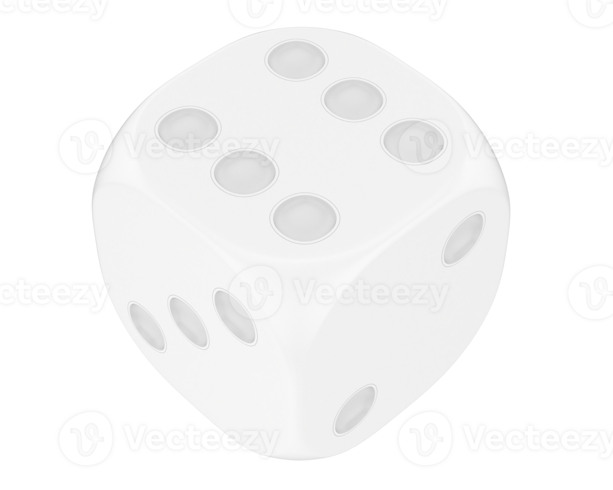 Dice isolated on background. 3d rendering - illustration png