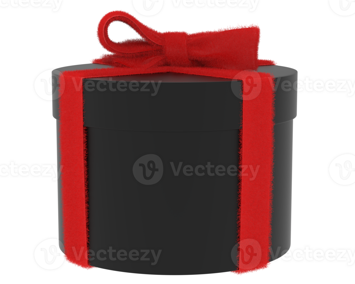Present box isolated on background. 3d rendering - illustration png