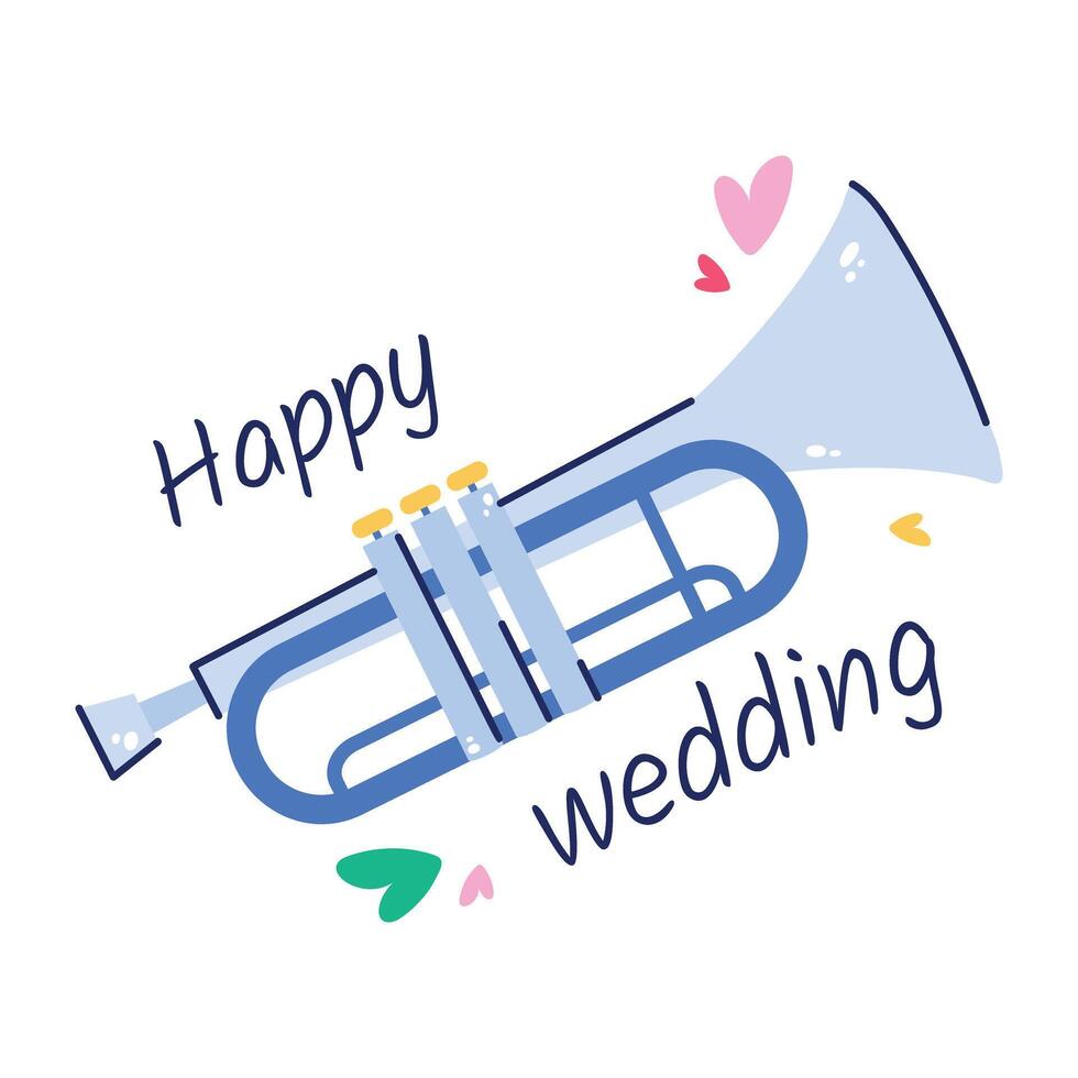 Trendy Trumpet Concepts vector