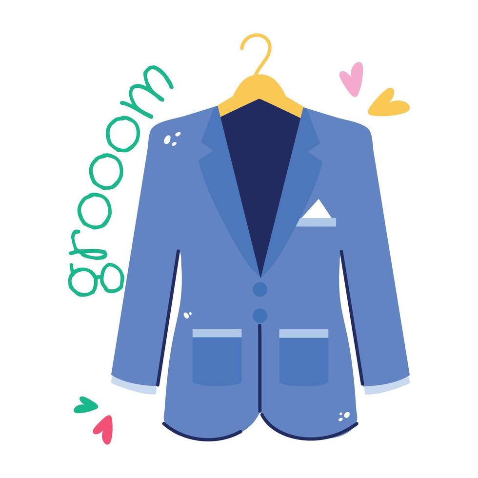 Trendy Groom Suit vector