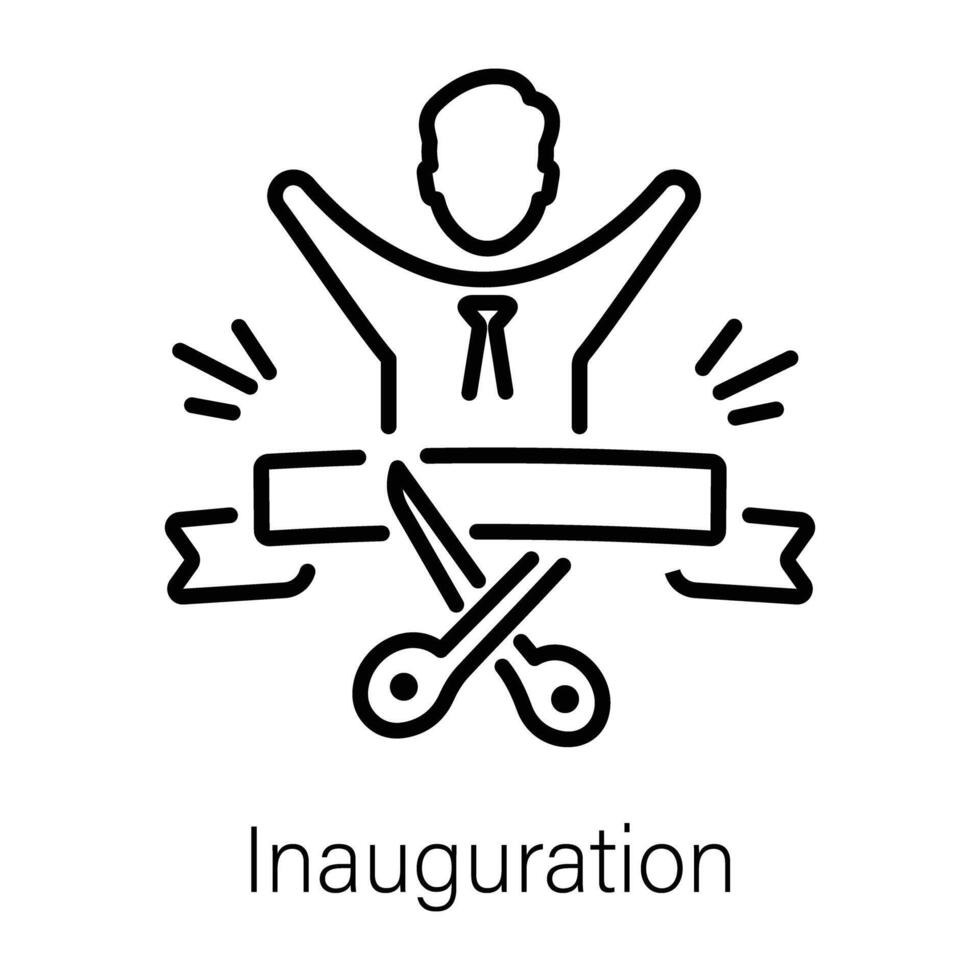 Trendy Inauguration Concepts vector