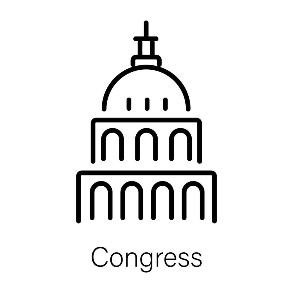 Trendy Congress Concepts vector