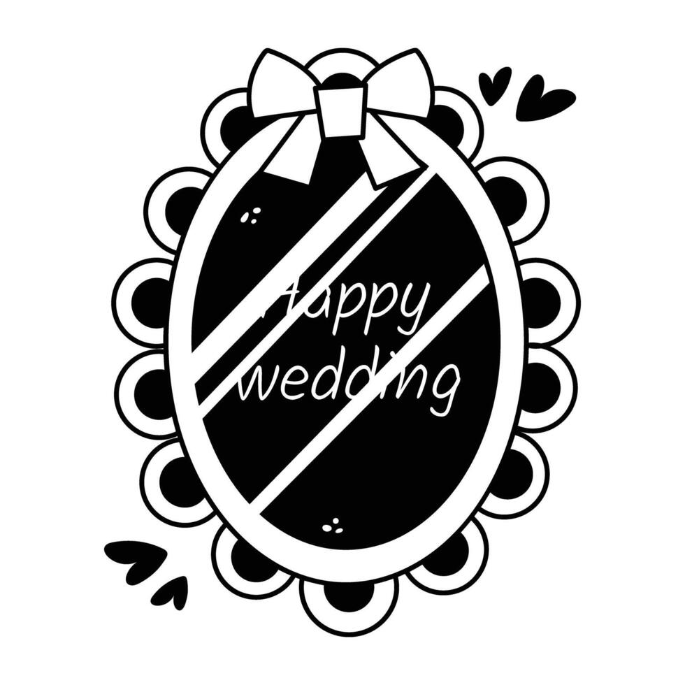Trendy Wedding Mirror vector