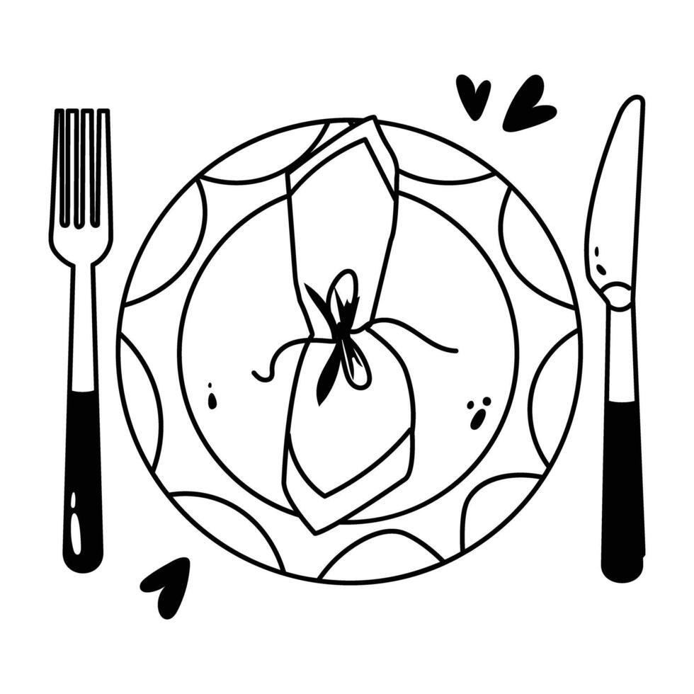 Trendy Marriage Dinner vector