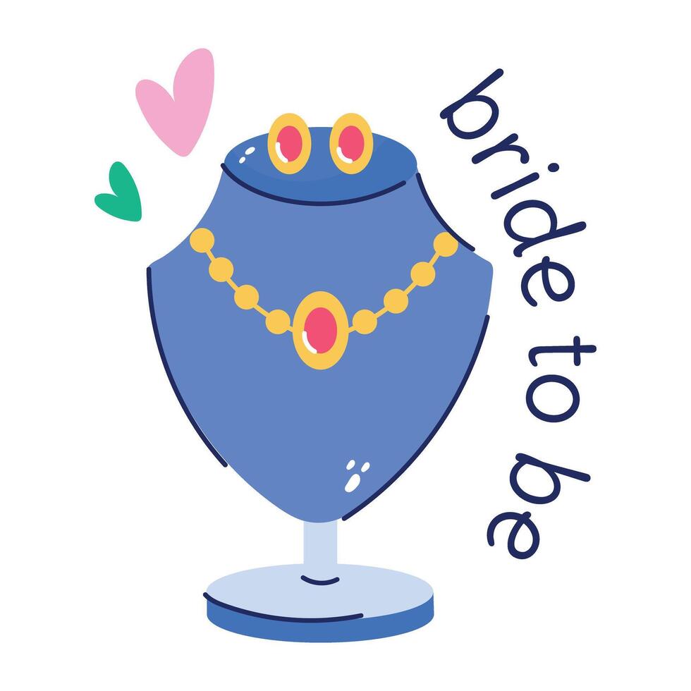 Trendy Bridal Jewellery vector