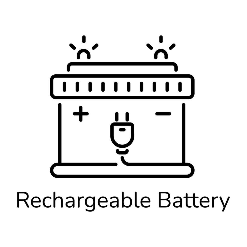 Trendy Rechargeable Battery vector