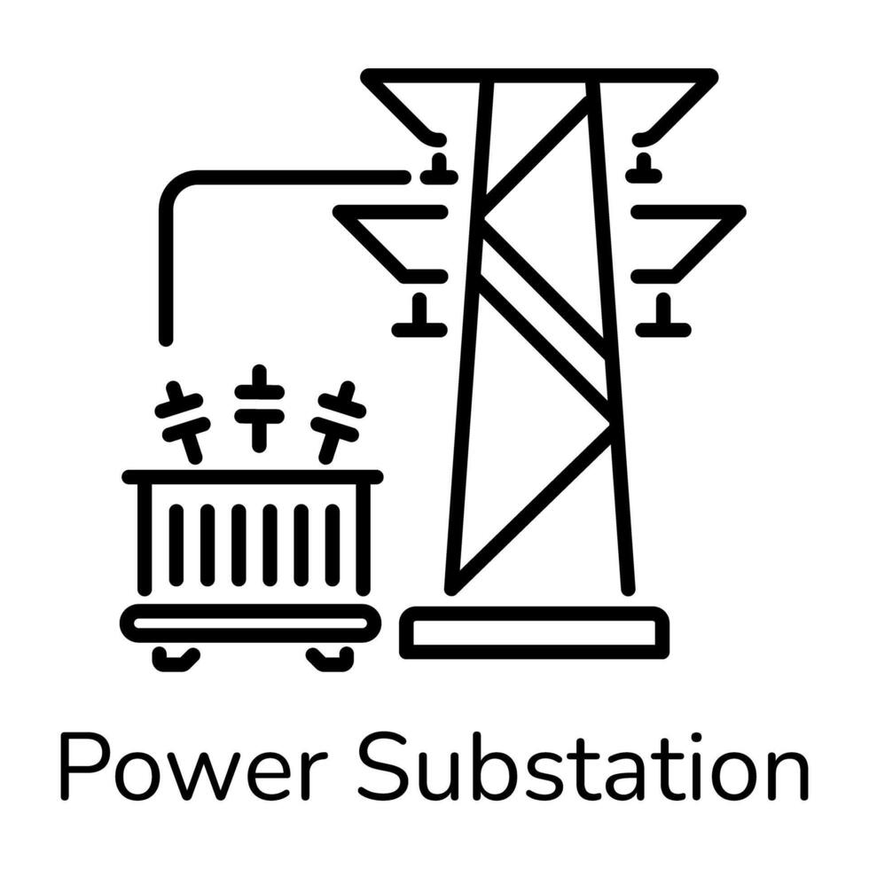 Trendy Power Substation vector