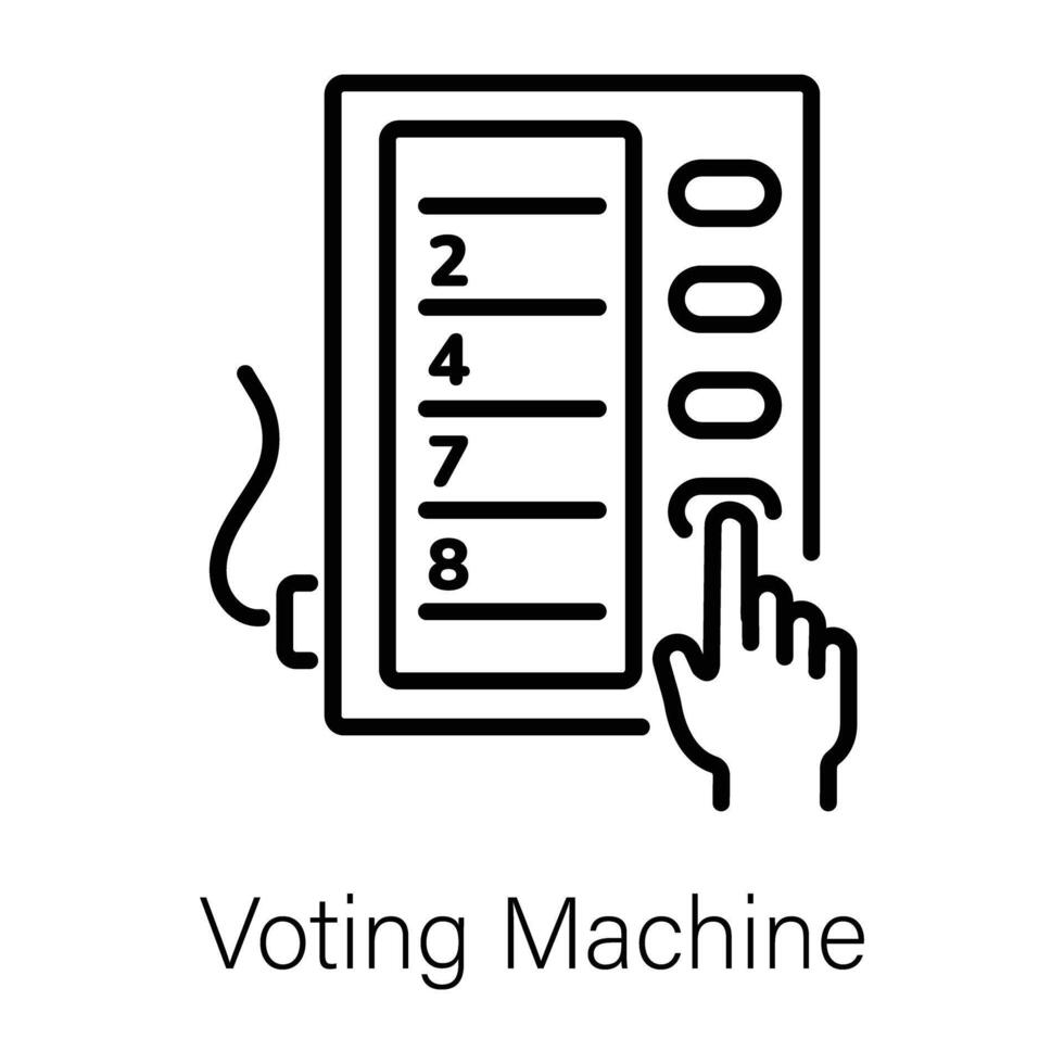 Trendy Voting Machine vector