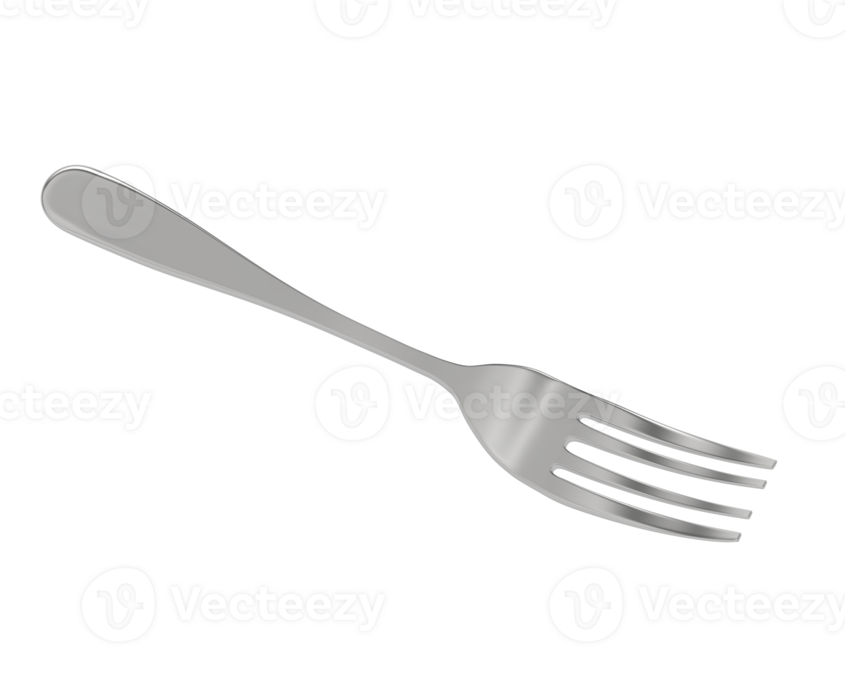 Fork isolated on background. 3d rendering - illustration png