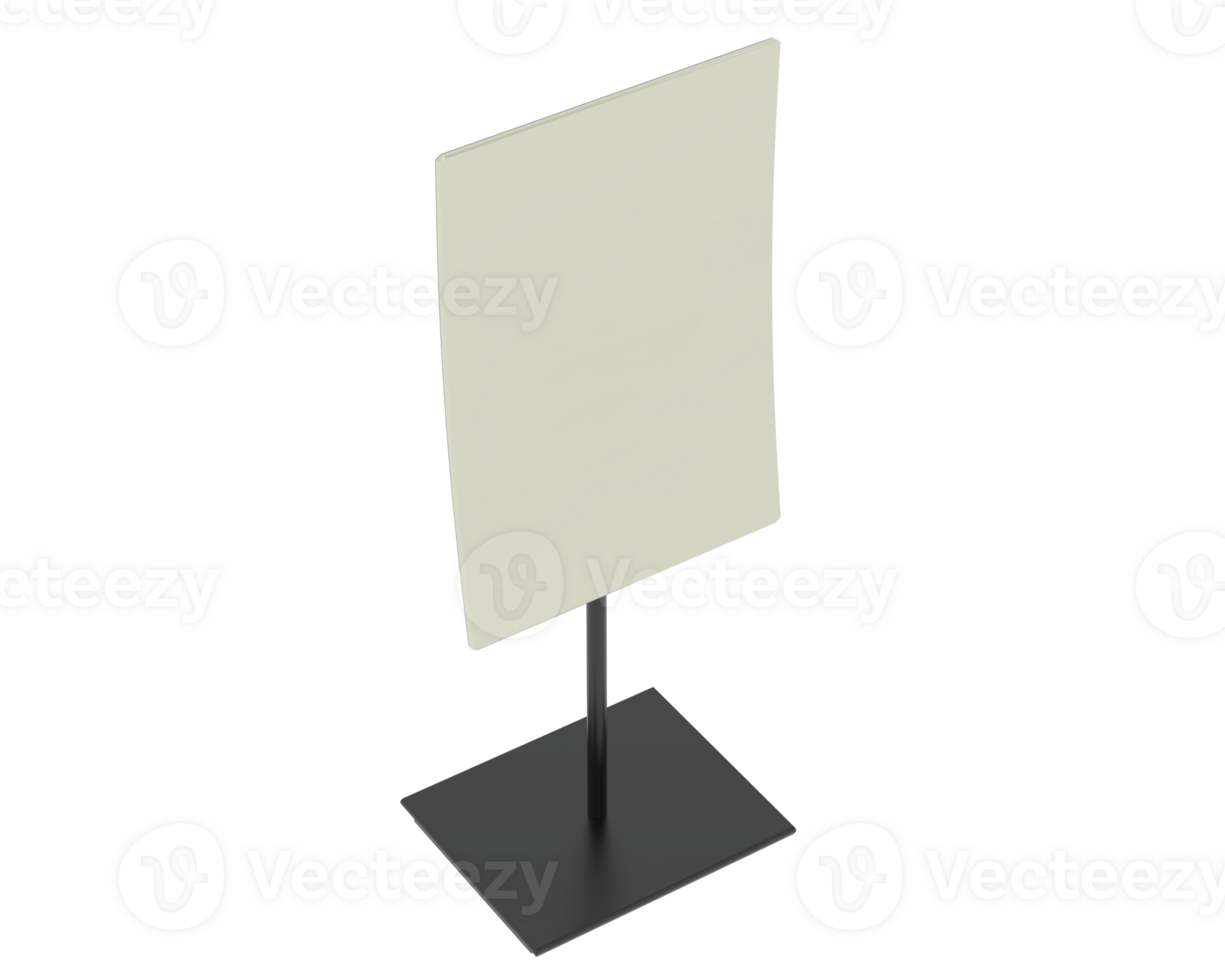 Curved tabletop display isolated on background. 3d rendering - illustration png