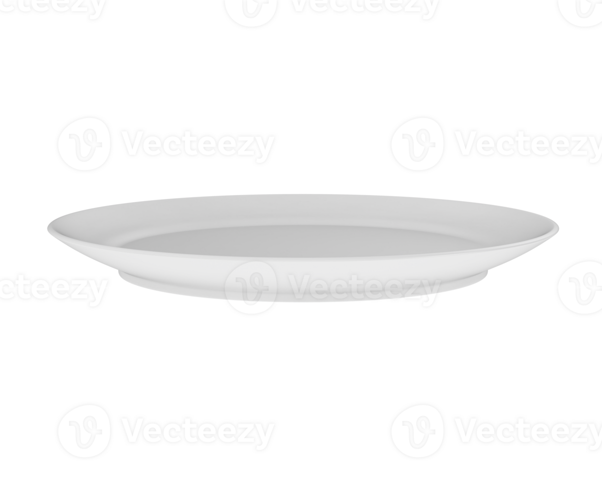Serving plate isolated on background. 3d rendering - illustration png