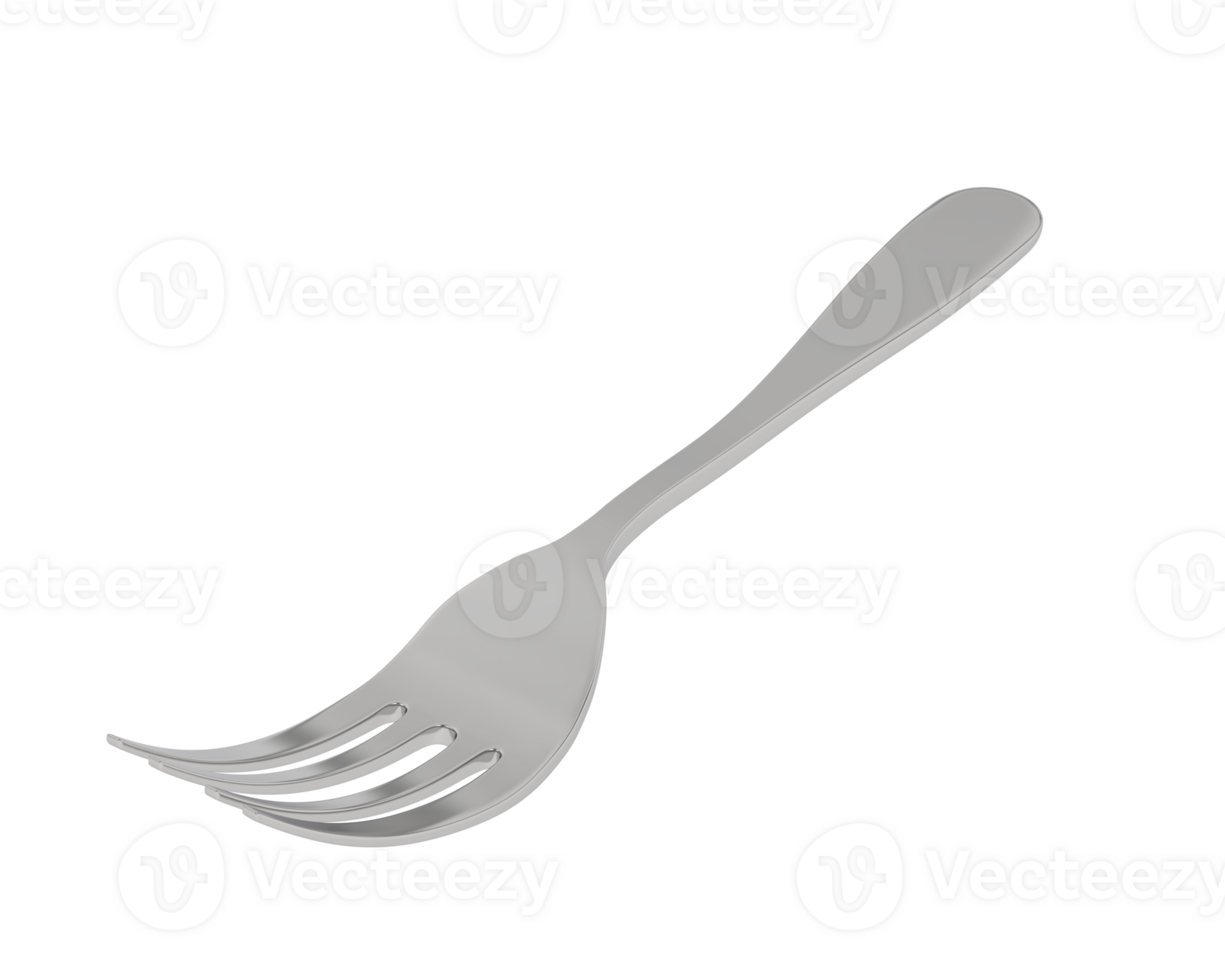 Fork isolated on background. 3d rendering - illustration png