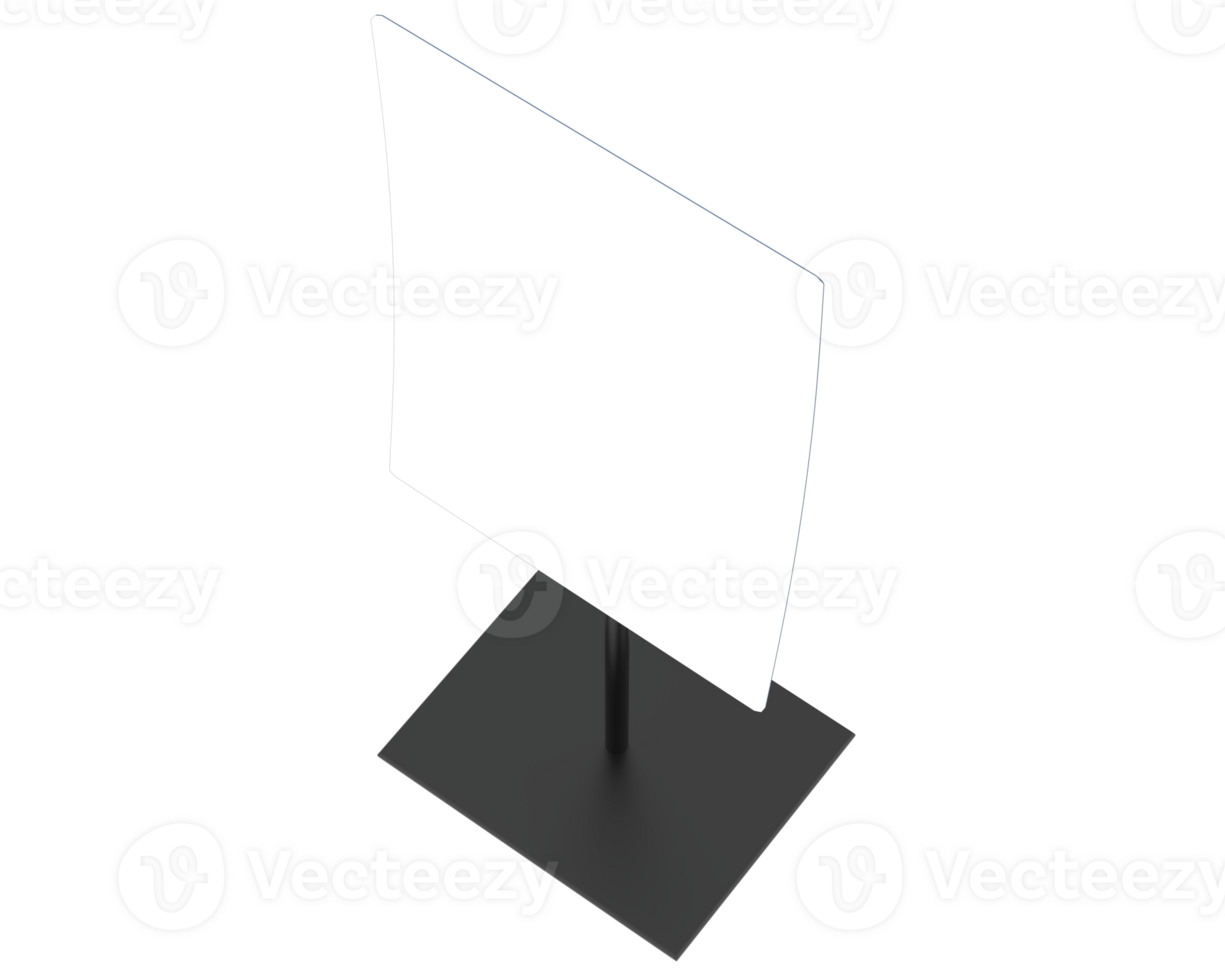 Curved tabletop display isolated on background. 3d rendering - illustration png