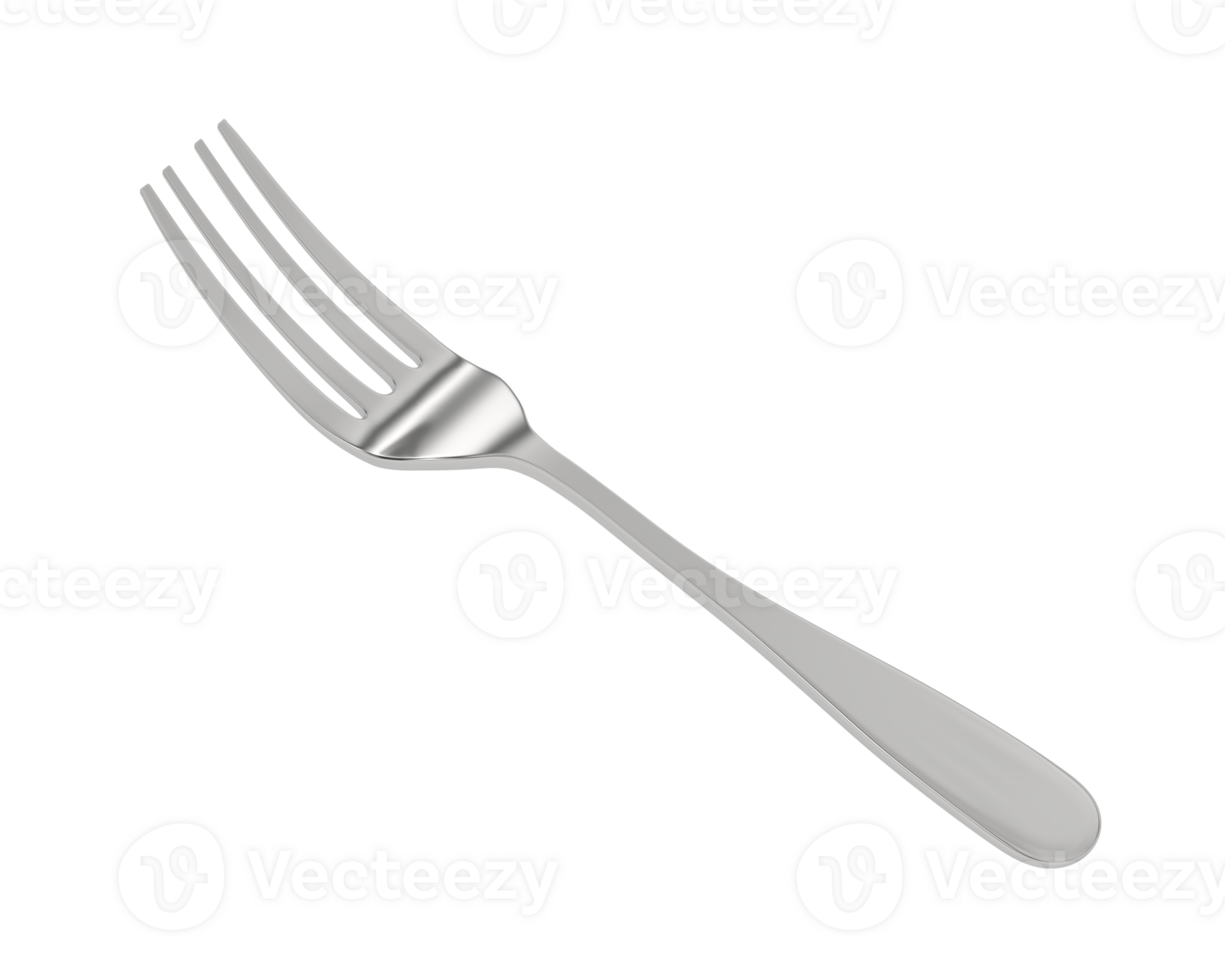 Fork isolated on background. 3d rendering - illustration png