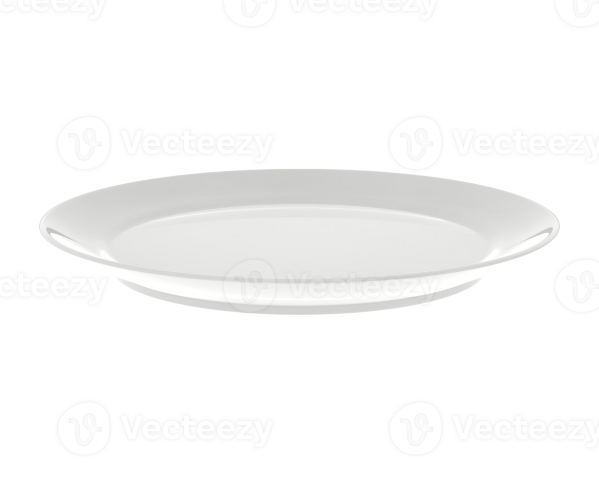 Serving plate isolated on background. 3d rendering - illustration png