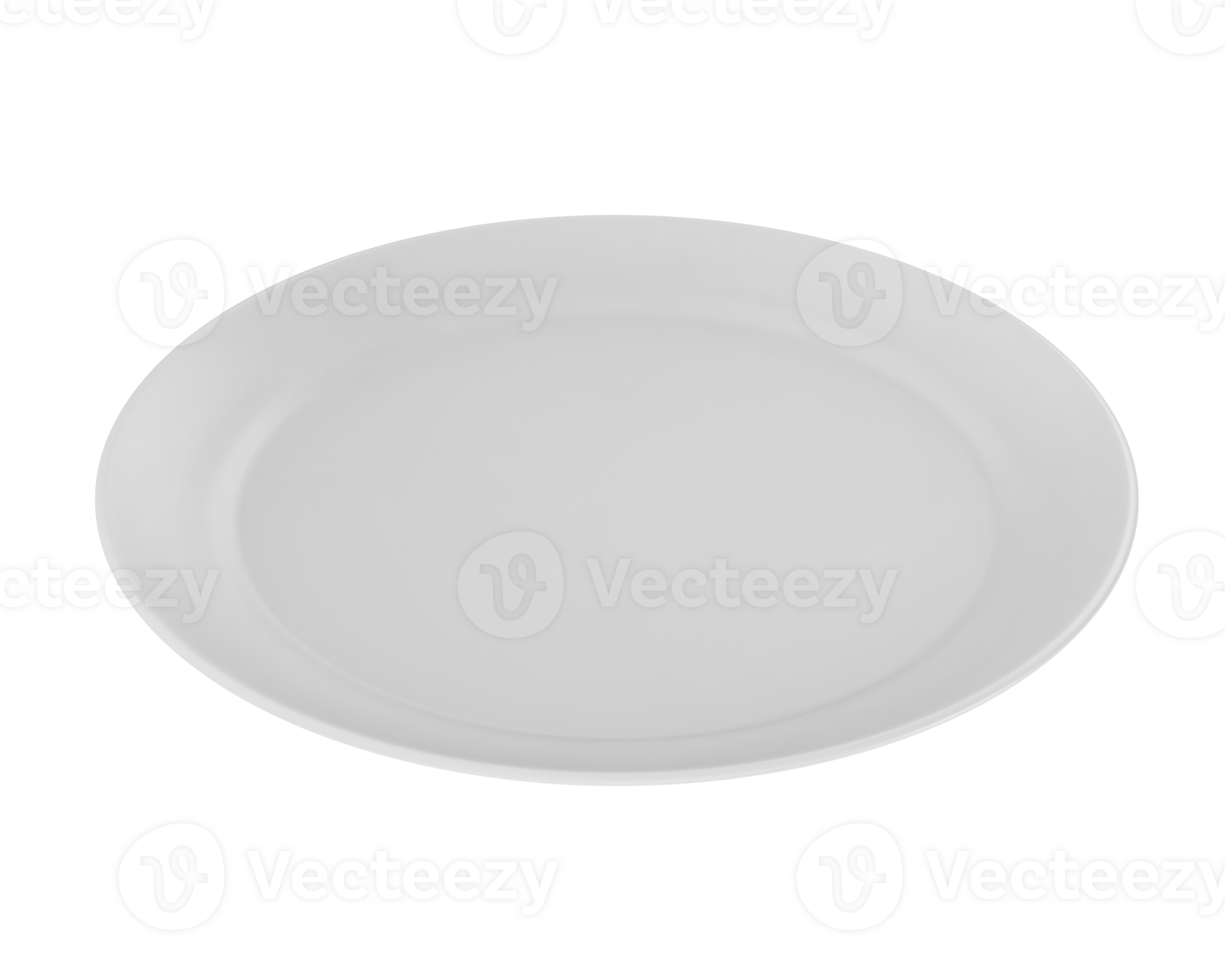 Serving plate isolated on background. 3d rendering illustration