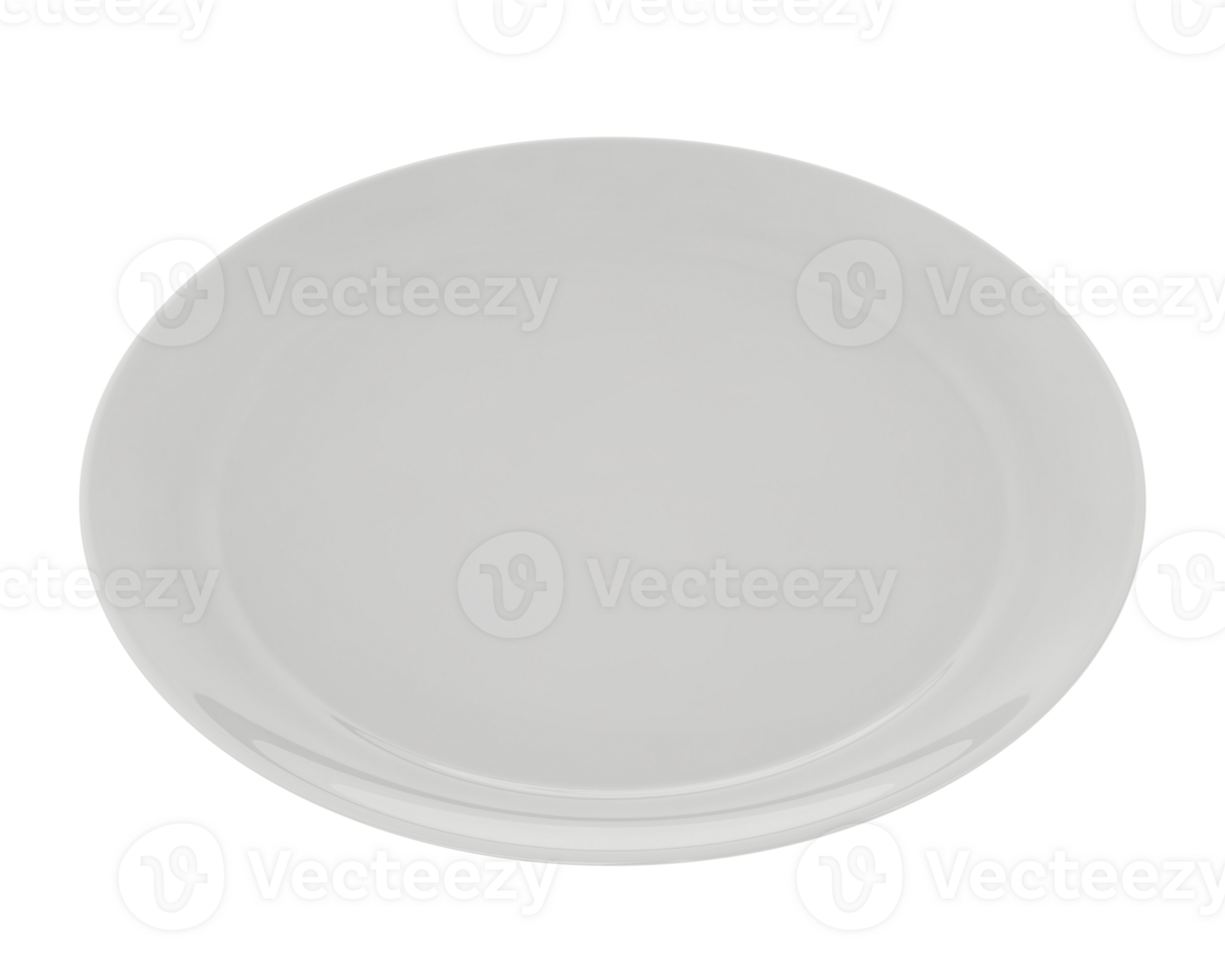 Serving plate isolated on background. 3d rendering - illustration png