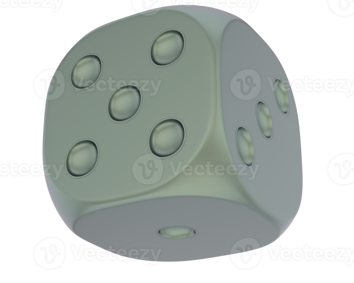 Dice isolated on background. 3d rendering - illustration png