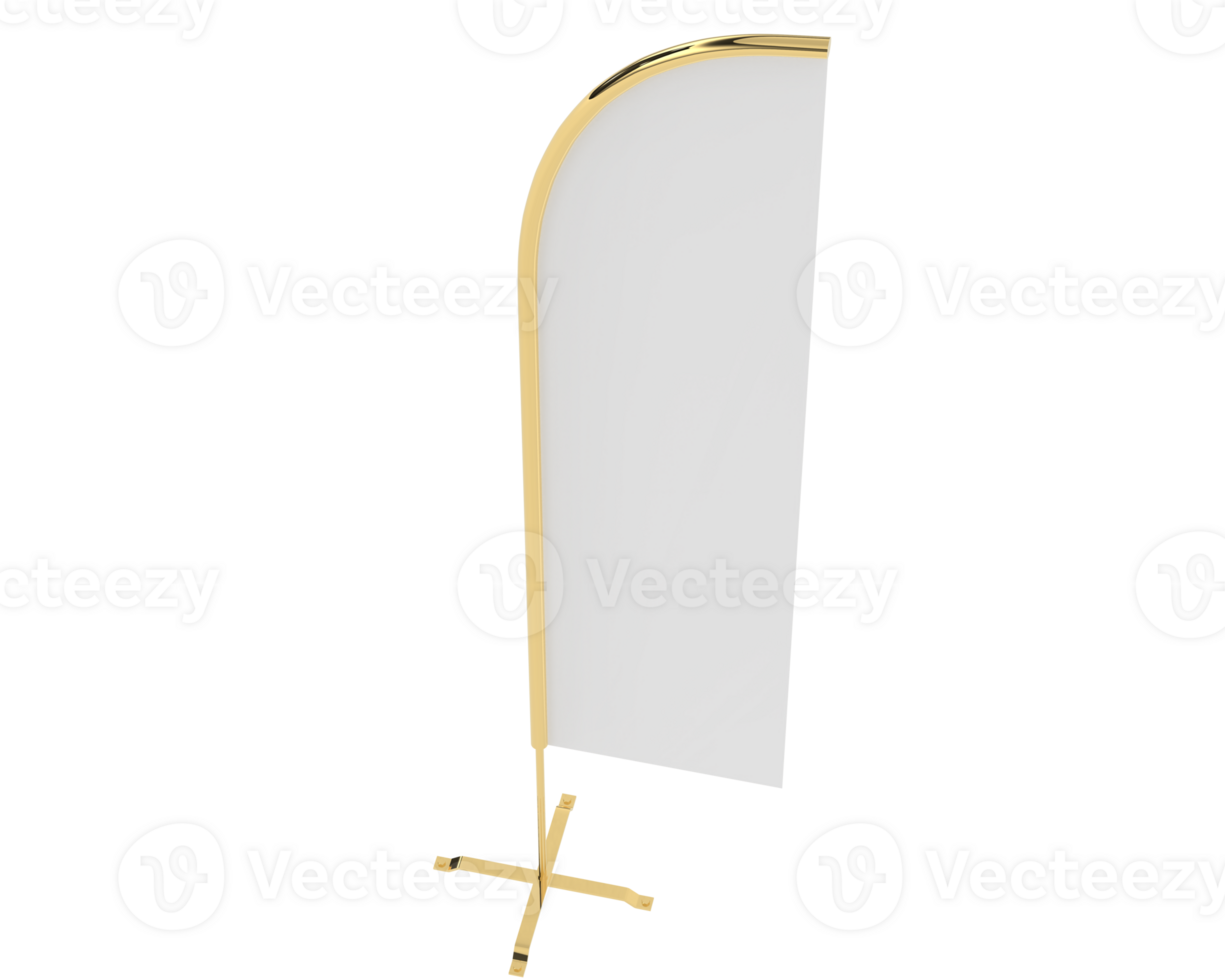 Feather flag isolated on background. 3d rendering - illustration png