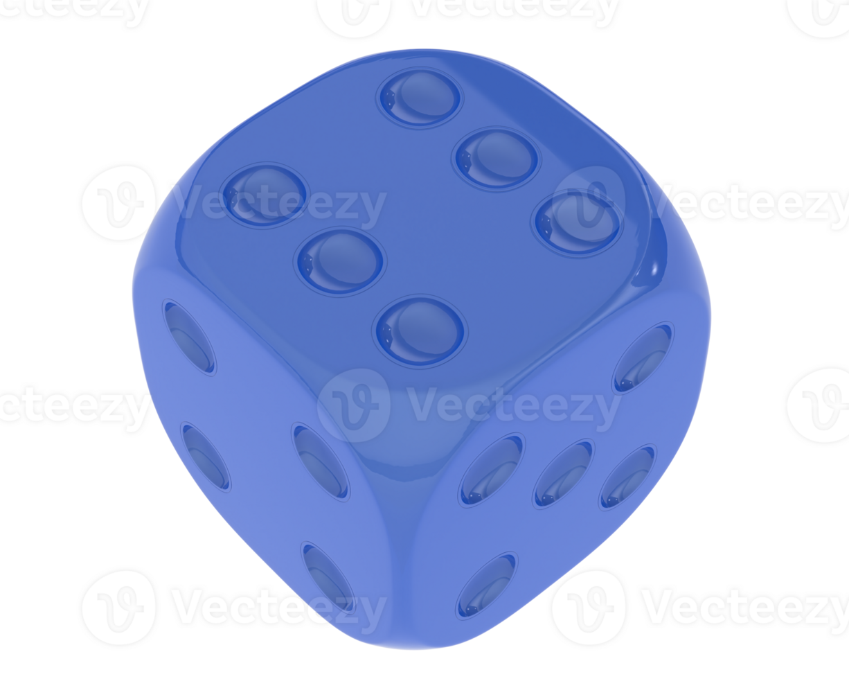 Dice isolated on background. 3d rendering - illustration png