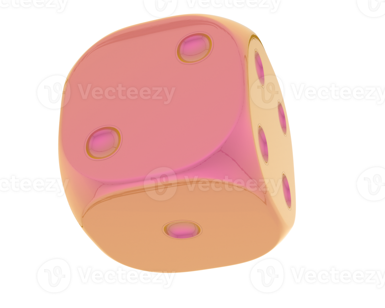 Dice isolated on background. 3d rendering - illustration png